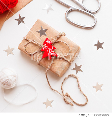 Christmas and New Year DIY presents in craft paper Christmas and New Year DIY presents in craft paper 45965009