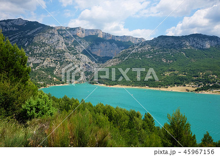Verdon Gorge and lake Sainte-Croix in France 45967156