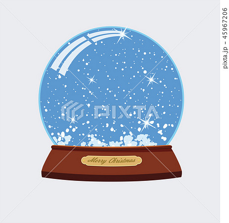 vector christmas illustration of snow globe vector christmas illustration of snow globe 45967206
