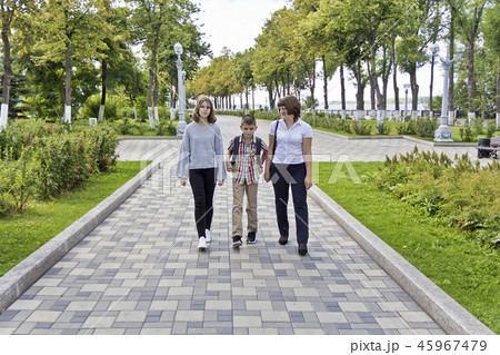 Happiest mother with daughter and son Happiest mother with daughter and son 45967479