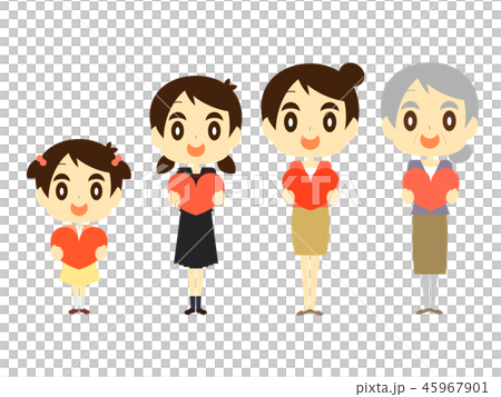 家族のバレンタインのイラスト素材