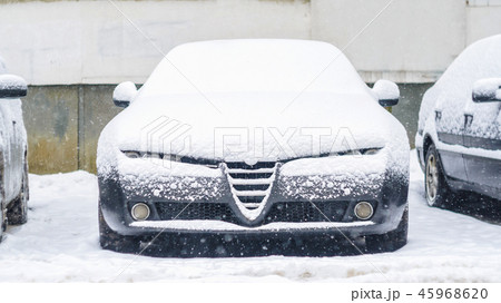 Car under snow in winter. Car under snow in winter. 45968620
