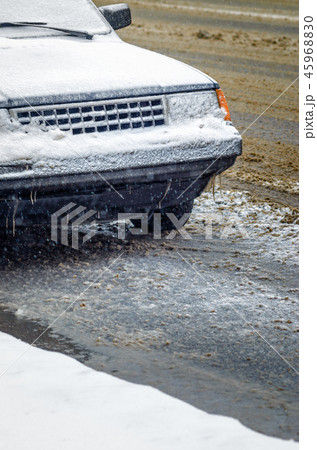 Frozen retro car 45968830