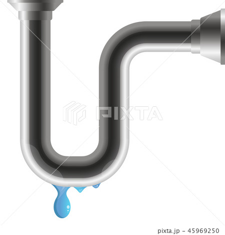 Water pipe with leakage 45969250
