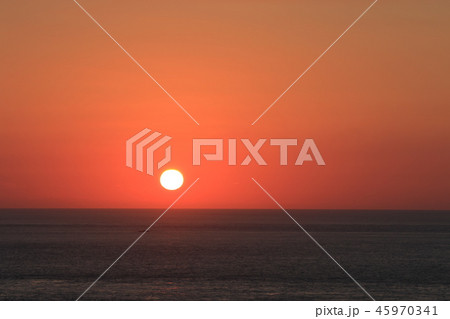 沖縄　慶良間諸島　夕焼け　風景 45970341