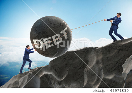 Business concept of debt and borrowing 45971359