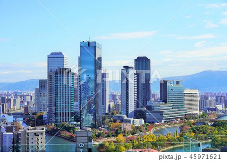 天満橋から大阪ビジネスパーク方面を望む 45971621
