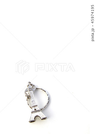 keychain Eiffel tower isolated on white keychain Eiffel tower isolated on white 45974195