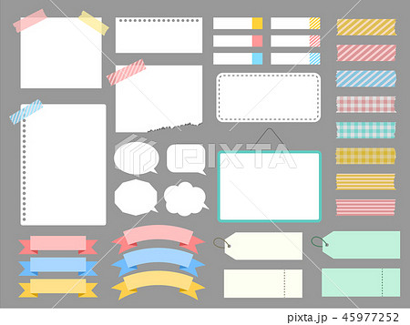メモ、ノートの素材セット 45977252