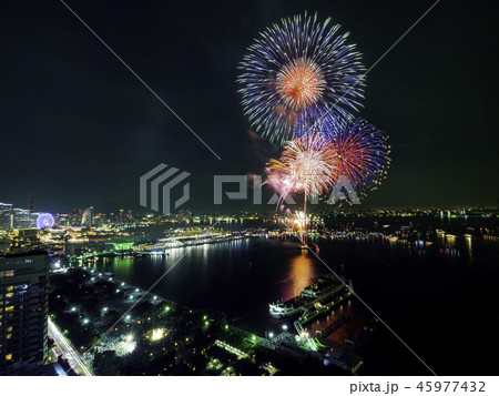 【花火大会】横浜スパークリングトワイライトの花火 【花火大会】横浜スパークリングトワイライトの花火 45977432