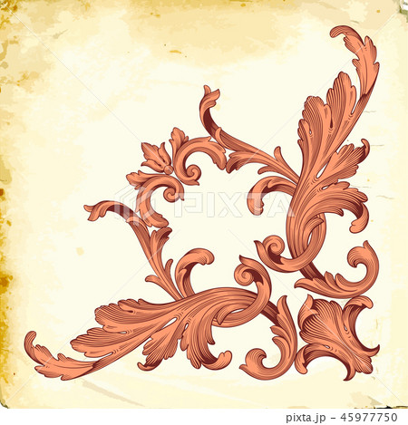 Vector baroque of vintage elements for design.  45977750