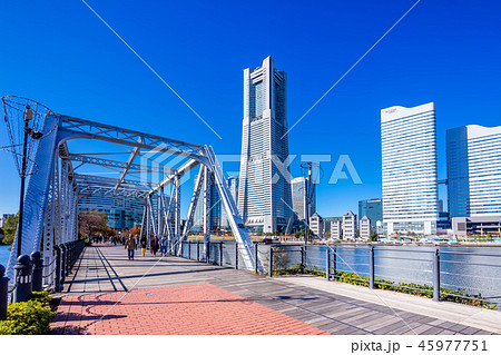 神奈川　横浜　みなとみらいの風景 45977751