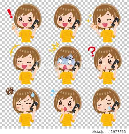 電話 女性 セット 電話 女性 セット 45977763