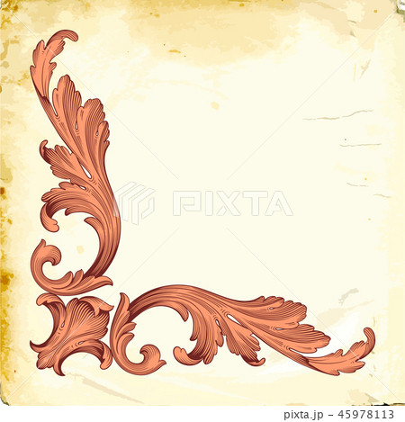 Vector baroque of vintage elements for design.  45978113