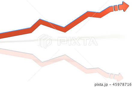右肩上がりの折れ線グラフ 右肩上がりの折れ線グラフ 45978716