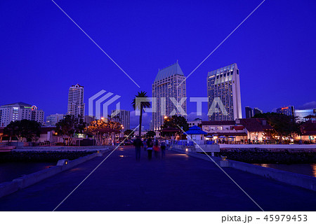 サンディエゴの都市風景 夜景 サンディエゴの都市風景 夜景 45979453