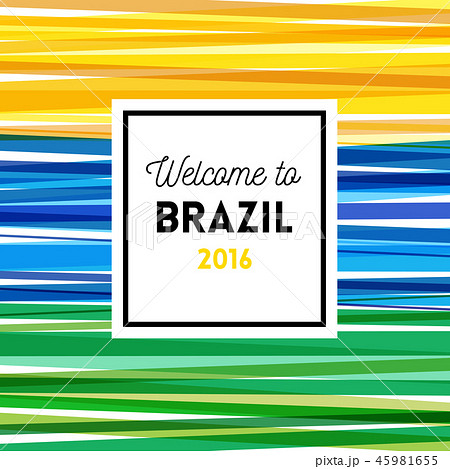 Welcome to brazil 2016 poster or card design 45981655