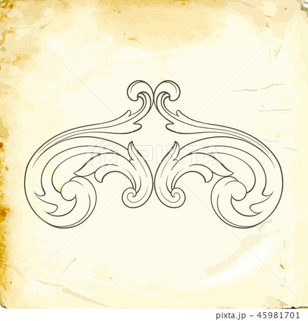 Vector baroque of vintage elements for design. Vector baroque of vintage elements for design. 45981701