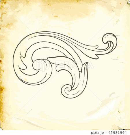 Vector baroque of vintage elements for design. Vector baroque of vintage elements for design. 45981944