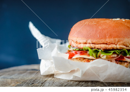 appetizing homemade burger appetizing homemade burger 45982354