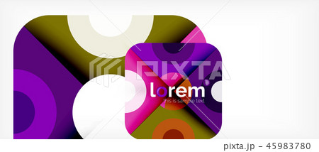 Colorful trendy geometric shapes background 45983780