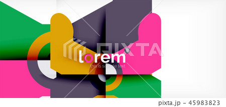 Colorful trendy geometric shapes background Colorful trendy geometric shapes background 45983823