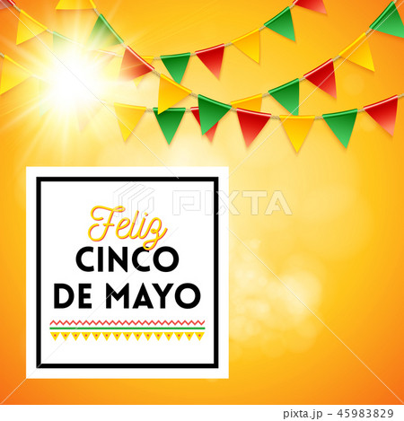 Cinco de Mayo Poster over yellow background 45983829