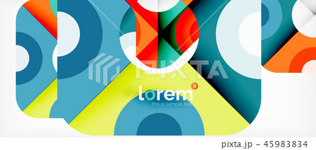 Geometric colorful shapes composition abstract background. Minimal dynamic design Geometric colorful shapes composition abstract background. Minimal dynamic design 45983834