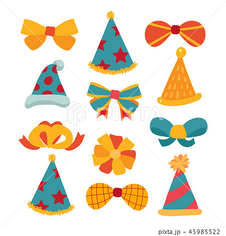 Party Hat And Bow Vector Designのイラスト素材