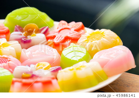 Thai tradition dessert Layer Sweet Cake 45986141