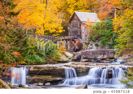 Glade Creek Gristmill in Autumn 45987318