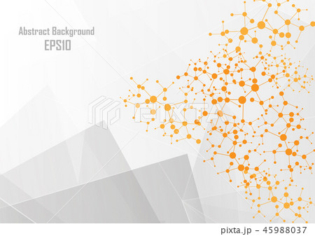 geometric white and polygon gray color background, 45988037