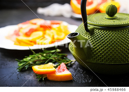 Tea in teapot 45988466