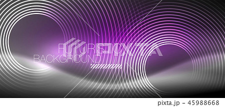Neon circles abstract background, shiny lines Neon circles abstract background, shiny lines 45988668