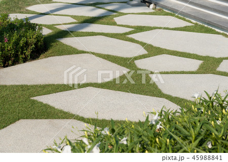 Texture or pattern of paving walkway. 45988841