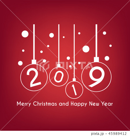 Merry Christmas and Happy New Year greeting card,  45989412