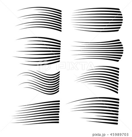 Speed lines isolated set. 45989703