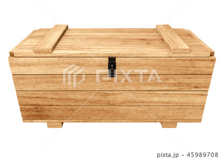 Pallet wooden chest isolated on white background Pallet wooden chest isolated on white background 45989708