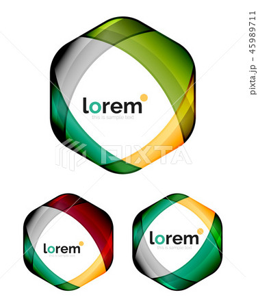 Set of geometric convergence vector icons Set of geometric convergence vector icons 45989711