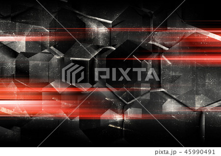 Abstract dark ackground, concrete hexagons 3d 45990491