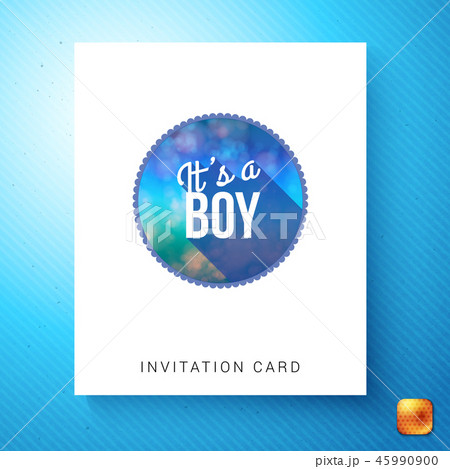 Vector illustration of Its a boy newborn invitation template Vector illustration of Its a boy newborn invitation template 45990900