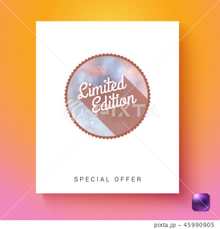 Vector illustration of Circular limited edition badge template Vector illustration of Circular limited edition badge template 45990905