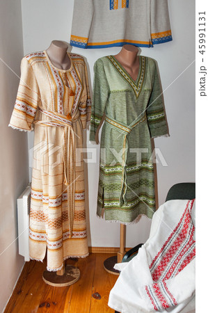Ukrainian woman national dress 45991131
