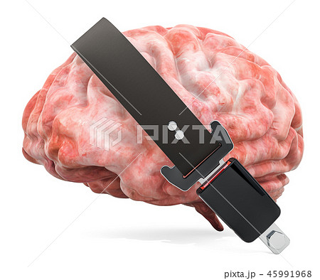 Brain with safety belt, 3D rendering 45991968