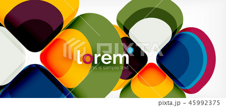 Abstract background - geometric multicolored round shapes composition. Trendy abstract layout 45992375