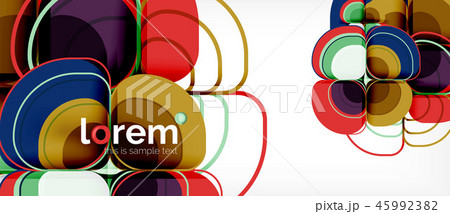 Abstract background - geometric multicolored round shapes composition. Trendy abstract layout Abstract background - geometric multicolored round shapes composition. Trendy abstract layout 45992382