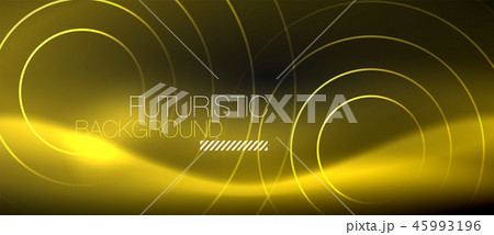 Dark abstract background with glowing neon circles Dark abstract background with glowing neon circles 45993196