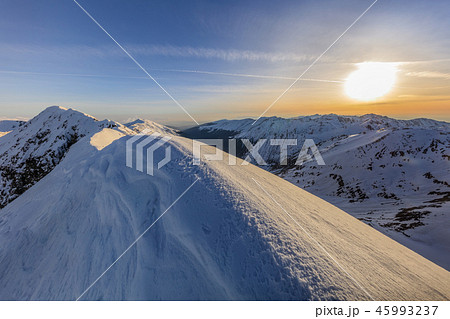 sunset in Fagaras Mountains, Romania 45993237