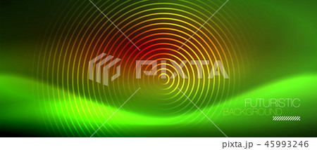 Neon glowing techno lines, hi-tech futuristic abstract background template with square shapes Neon glowing techno lines, hi-tech futuristic abstract background template with square shapes 45993246
