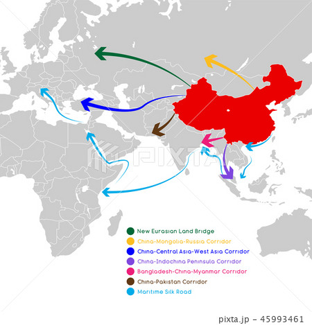 One Belt One Road new Silk Road concept. 45993461